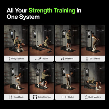 Smart Home Gym, Multi-Functional Gym Machine for Full Body Strength Training, All-In-One Gym Equipment, Digital Weight System, Workout Station, Squat Rack, Gym Monster 2