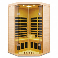 Infrared Sauna Designed for Home Wellness, 2-Person Corner, Canadian Hemlock, 7 Heating Panels, App Control — product view 7
