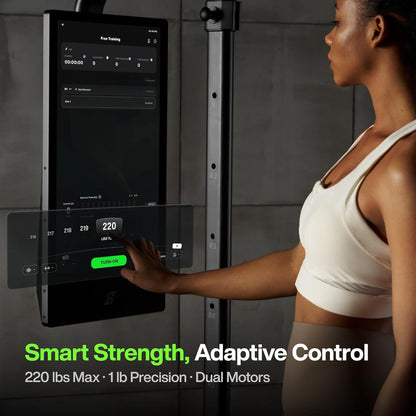 Smart Home Gym, Multi-Functional Gym Machine for Full Body Strength Training, All-In-One Gym Equipment, Digital Weight System, Workout Station, Squat Rack, Gym Monster 2