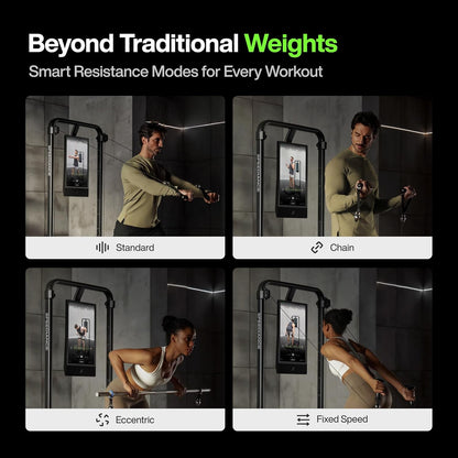 Smart Home Gym, Multi-Functional Gym Machine for Full Body Strength Training, All-In-One Gym Equipment, Digital Weight System, Workout Station, Squat Rack, Gym Monster 2