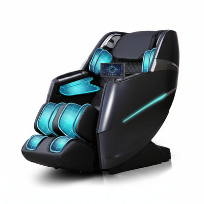 Massage Chair 4D Full Body Zero Gravity 55" Long Sl-Track,Black
