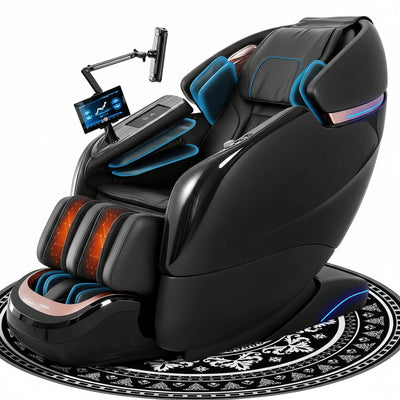 Massage Chair Full Body, 2026 Zero Gravity Sl-Track Shiatsu Massage Chairs Recliner with AI Voice, LED Backlight Remote Control, Waist & Calf Heating, Phone Joystick and Holder, G6 Black
